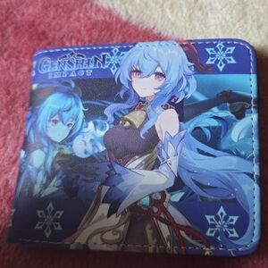 New genshin impact anime manga leather wallet